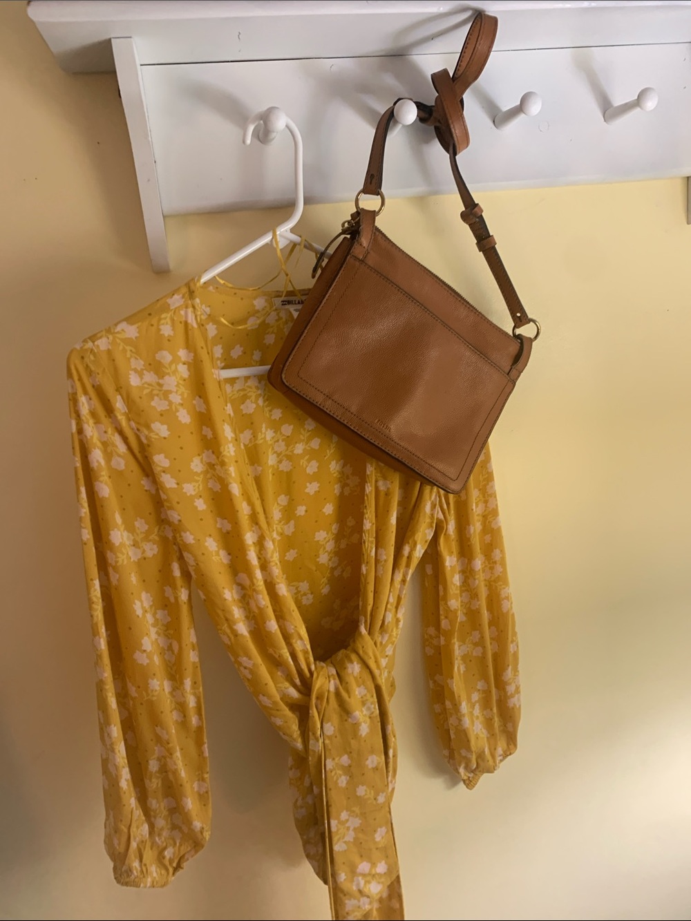 Fossil Saddle Brown Leather Crossbody Bag
